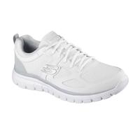 (9.5 UK, White) Skechers Mens Burns Agoura Trubuck Leather Trainers