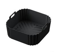 9.5cm Deep Silicone Pot for Cosori 5.5-6.2L Even Cooking(A Black)