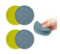 9.5cm Diameter Silicone Coasters, 4 Pack Non-Slip Heat Resistant Coaster Mats for Cups & Mugs, Dishwasher & Fridge Safe, Reusable