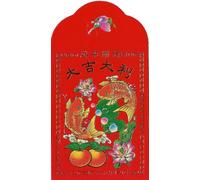 9.5cm Pack of 20 Chinese RED Lucky Money ENVELOPES (2 Fishes)