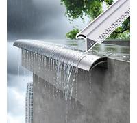 9.5ft Aluminum Rain Diverter Strip - Protective Drip Line Wall Guard for Eaves, Effective Waterproofing Channel for Home & Building Exterior, Durable Rain Control Solution