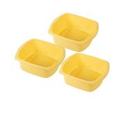 9.5L Yellow Rectangular Plastic Bowl Washing Up Kitchen Basin Sink (3)