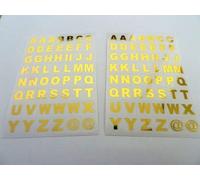 9.5mm Gold on Clear Vinyl Sticky Letters, Alphabet A-Z Stickers