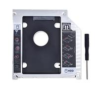 9.5mm HDD Caddy for MacBook Pro Unibody 13 15 17, 2nd SATA SSD Hard Drive Adapter for SuperDrive DVD Optical Bay Replacement