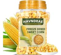 9.5oz Freeze Dried Sweet Corn Kernels - Super Sweet Dehydrated Yellow Corn, Single-Ingredient Vegan Dried Vegetable for Salad, Soup, Stew - Kosher Food for Everyday Meals and Camping
