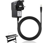 9.5V 1A Keyboard Power Adapter UK Plug 4mm x 1.7mm Center Positive AC/DC Supply Charger for Specified C-a-sio Piano Keyboard,Compatible with CTK-240/245/255/3200,WK-220/225/240,SA-46/47/76 (Black, M)