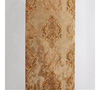 9.5X0.53M 3 Colors Luxury Gold Damask Waterproof Embossed Matt Textured PVC Wallpaper Murals Roll for Bedroom Livingroom 1.73' W x 31.2' L=5.035㎡ (54sq.ft) (Khaki)