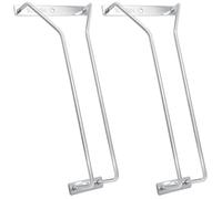 9.6-Inch Wine Glass Rack, Under Cabinet Wine Glass Holder Stainless Steel Stemware Rack - Hanging Stemware Holder for Cabinet Kitchen Bar (1 Rows, 2 Pack)
