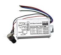 9-60V DC 20A High Power PWM DC Motor Speed Regulator Stepless Variable Speed Regulator Switch Board with Button Switch and Metal Shell