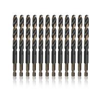 9/64" Quick Change Hex Shank High Speed Steel Drill Bit, KFDHEX Series (Pack of 12)