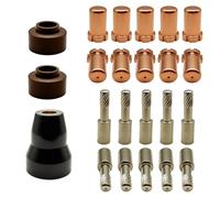 9-6506 Electrode 9-6501 Nozzle Tip 9-6507 Swirl Ring 9-6003 Reatining Cap, 23Pcs Plasma Consumables Kit for Thermal Dynamics PCH-25/38 PCH/M-28 PCH/M-35 PCH/M-40 Torch
