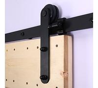 9.6FT Sliding Barn Door Hardware Kit - Complete Closet Track System for Single Wooden Interior Doors - Easy InstallationRustic Style Home Decor