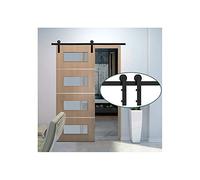 9.6FT Sliding Barn Door Hardware Kit - Heavy-Duty Track System for Single Door Smooth Glide Easy Installation Perfect for Home Decor and Space Saving Solutions