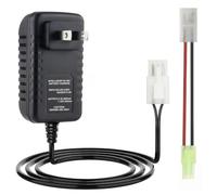 9.6V 8.4V 7.2V Battery Charger with KET-2P Standard-Tamiya Connector with mini Cable for 2.4V-12V(2S-10S) NiMH NiCd RC Car/Airsoft Battery Pack Charger