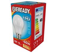 9.6w (60w) BC - Bayonet Cap (B22) Opal [3 Pack] LED GLS 3000k Warm White - 806 Lumens (Eveready s13622)