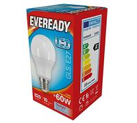 9.6w (60w) ES - Edison Screw (E27) Opal LED GLS 6500K Daylight - 820 Lumens (Eveready s13625)