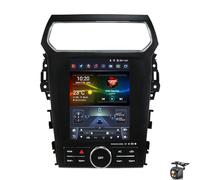 9.7 Inch Car Stereo Radio Upgrade for F-ord Explorer 2011-2019 T Style Vertical Touch Screen Android 15 Head Unit Wireless Carplay Andriod Auto Bluetooth GPS SWC 1080P Backup Came(Color:8 CORE 8+256G)