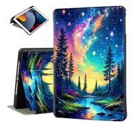 9.7 Inch Case for iPad 6th/5th Generation (2018/2017), for iPad Air 2/Air 1 Case, Build with Pencil Holder, Protective Smart Cover for iPadAir 2/1 Multi-Viewing Stand, Aurora Forest