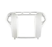 9.7 Inch For FORD For MONDEO 2007-2010 2 Din Car Radio Frame Fascia Tesla Style Android MP5 Head Unit Audio Dash Fitting Panel Kit Car Stereo Facia(Silver Frame canbus)