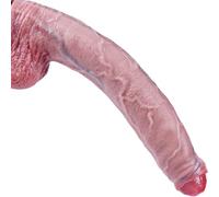 9.7 inch Realistic Uncut Large Dildo, Silicone Big Anal Dildo, with Strong Suction Cup, Thick Penis, Vaginal Anal G-spot Play Penis Adult Sex Toy, Suitable for Women, Men, Couples