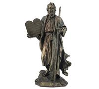 9.75 Inch Moses Holding The 10 Commandments Cold Cast Bronze Figurine