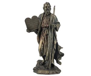 9.75 Inch Moses Holding The 10 Commandments Cold Cast Bronze Figurine