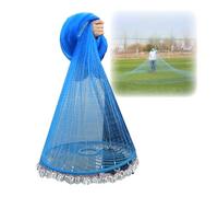 9.8/11.8/13.1/16.4' Radius Beginners Hand Cast Bait Net with 60cm Disc, Blue Casting Fishing Net for Rivers Lakes Shoal(Height 4.0m/13.1ft)