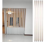 9 8 7 6 5 4 3 2 Feet Tall Partition Wall Room Divider Aluminum Slats, Floor To Ceiling Separation Post for Office Hotels Restaurants Home, Hollow Decor Column Screen(Pack of 5,235cm/7.7ft/92.5" High)