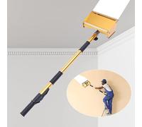 9.8 Inch Aluminum Alloy Drywall Finishing Box with 40"-64" Adjustable Handle Professional Drywall Taping Tool for Mud Compound Application Putty Spreader Scraper Complete Tool Set