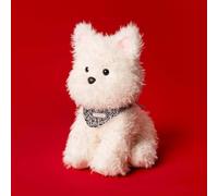 9.8-inch Cute Soft West Highland Terrier Plush, Realistic White Westie Puppy, Fluffy Stuffed Dog, Companion Pet Toy, for Kid