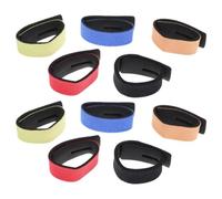 9.8 Inch Fishing Rod Holder Straps Elastic Nylon Ties 10pcs | Hook and Loop Fastening Bands, Lightweight Secure Design, Boats and Carrying Use, Five Color Set