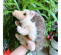 9.8" Realistic Hedgehog Hand Puppet, Soft Hedgehog Plush Toy for Ventriloquism and Storytelling