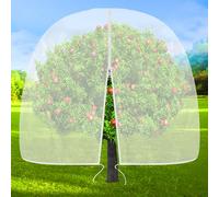 9.8 x 9.8 ft Large Fruit Tree Netting to Protect Fruit from Birds Insect Nettings for Blueberry Bushes Cherry Plant Covers with Zipper and Drawstring Bug Netting for Garden