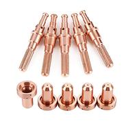 9-8215 Plasma Electrode and 9-8210 Nozzle Tips, Thermal Dynamics SL60/100 Plasma Torch Consumables, Copper Electrodes with Precision Nozzles for High - Cut