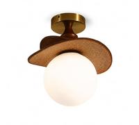 9.84 Inch Semi Flush Mount Ceiling Light, Farmhouse Style Small Chandelier