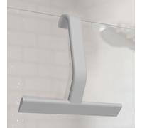 9.85"Black Squeegee for Shower,Silicone Shower Squeegee with Built-In Hook All-one-Piece Shower Screen Wiper for Glass Doors & Bathroom Cleaning (Light Grey)