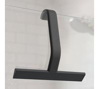 9.85"Black Squeegee for Shower,Silicone Shower Squeegee with Built-In Hook All-one-Piece Shower Screen Wiper for Glass Doors & Bathroom Cleaning (Black)