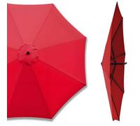 9.8FT 6/8 Ribs Replacement Patio Umbrella Canopy, Cantilever Parasol Top Fabric Cover, Outdoor Sunshade Cloth for Market Garden Pool, Fade Resistant(Wine red,6 Ribs 300cm)