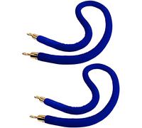 9.8ft Blue Hanging Rope BarrierCrowd Control Stanchion Ropes for Red Carpet Events Car Shows and Parties2 Pcs for Effective Crowd Management