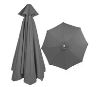 9.8ft Parasol Replacement Cloth, Umbrella Replacement Fabric Garden Parasol Replacement cover Polyester Replacement Canopy for 6 Ribs Standard, Cantilever, Offset Hanging Parasols(Color:Gray,Size:6 ri