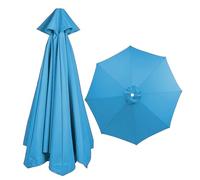 9.8ft Parasol Replacement Cloth, Umbrella Replacement Fabric Garden Parasol Replacement cover Polyester Replacement Canopy for 6 Ribs Standard, Cantilever, Offset Hanging Parasols(Color:Lake Blue,Size