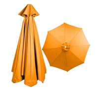 9.8ft Parasol Replacement Cloth, Umbrella Replacement Fabric Garden Parasol Replacement cover Polyester Replacement Canopy for 6 Ribs Standard, Cantilever, Offset Hanging Parasols(Color:Orange,Size:8
