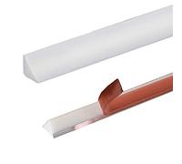 9.8ft Quarter Round Molding Trim Flexible Self-Adhesive Caulk and Trim Strips Floor Edges and Tile Edge, Waterproof Caulk Strip for Wall, Ceiling, Countertop, Cabinate (Color : Matte pure white)