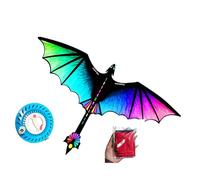 9.8ftLarge Gradient Dragon Kite with Reel, Fiberglass Frame & Polyester Cloth, Single-Line Outdoor Kite for Park & Beach(String2625ft)