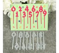 9.8x5.5cm Heart Number Card Metal Cutting Dies Cut Stencils for Scrapbooking Embossing Paper Photo Album Decorative Card Making Template