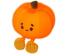 9.8x9.8cm Silicone Touch Bedroom Baby Pumpkin Night Lamp, Cute Pumpkin Silicone Night Light, Bedside Lamp Nursery Nightlight Dorm Decor Cute Led Lamp, Rechargeable Portable Bedside Pumpkin Lamp