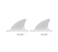 9.9/19cm Black/White SUP Central Fin and Side New Style Stand Up/Paddle/Inflatable Board Surfboard Water Sport Easy to Install(White,9.9cm*2PCS)