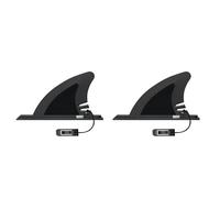 9.9/19cm Black/White SUP Central Fin and Side New Style Stand Up/Paddle/Inflatable Board Surfboard Water Sport Easy to Install(Black,9.9cm*2PCS)