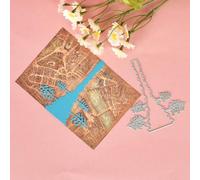 9.9x8.6cm Hill Tree Reflection Metal Die Cuts for Card Making,Cutting Die Stencils for Scrapbooking Photo Album Decorative Embossing Template