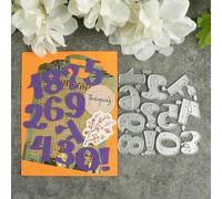 9.9x9.7cm Number Decorative Greeting Card Metal Cutting Dies Cut Stencils for Scrapbooking Embossing Paper Photo Album Decorative Card Making Template